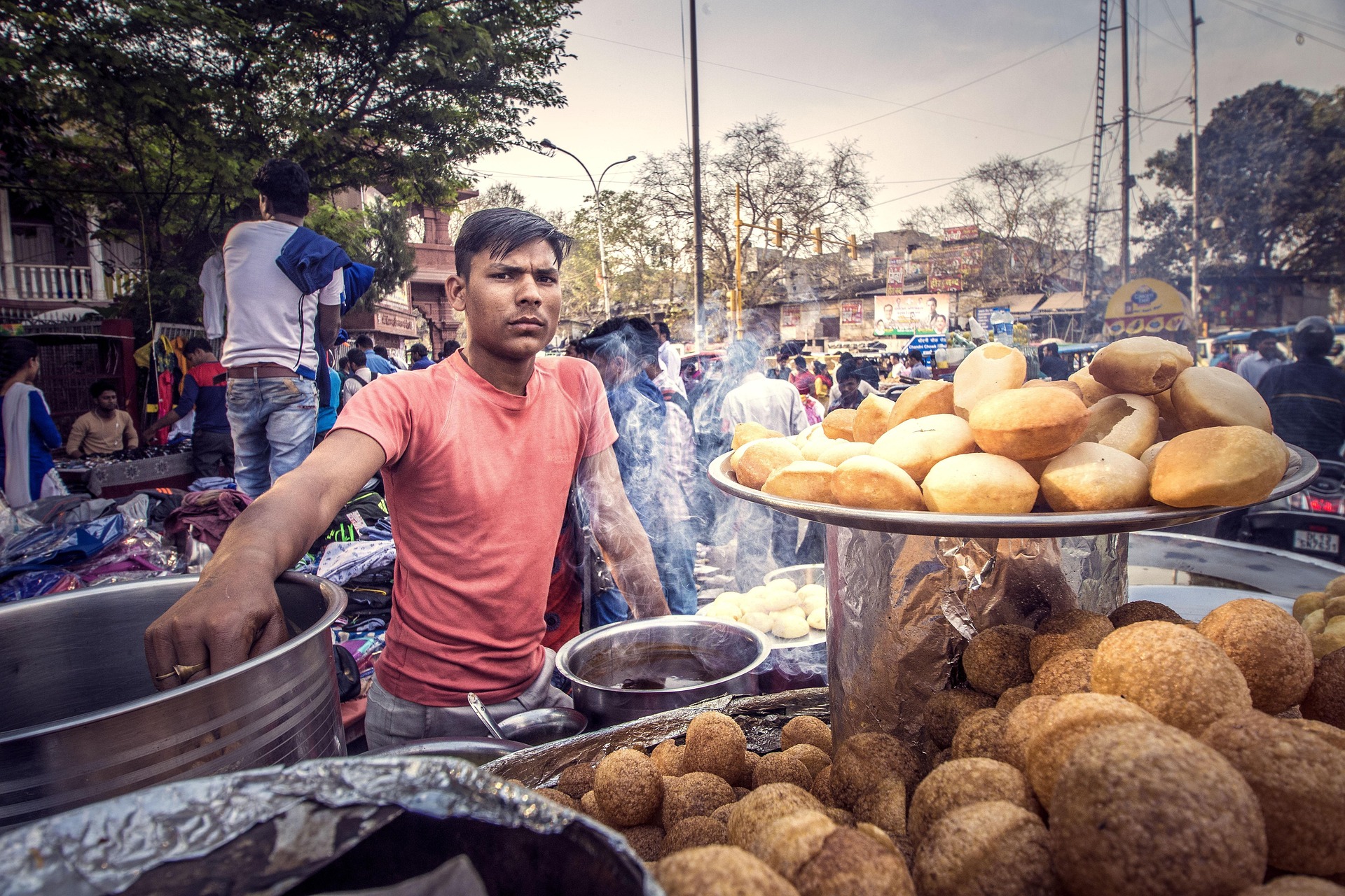 Golgappa wala in delhi during 2 weeks tour