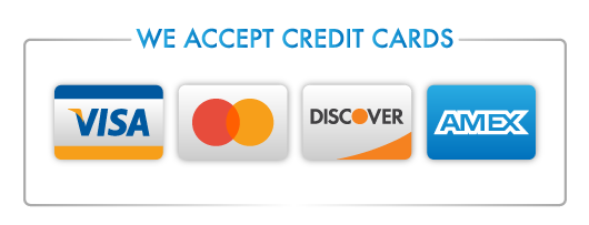 We accept credit cards